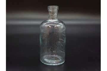 大正〜昭和初期　歴史を重ねた趣のあるボトル瓶5点セット(ガラスビン、ガラス瓶、硝子、薬瓶、花瓶、花入、花器)(R-076945)