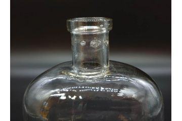 大正〜昭和初期　レトロな雰囲気を醸し出すボトル瓶5点セット(ガラスビン、ガラス瓶、硝子、薬瓶、花瓶、花入、花器)(R-076948)
