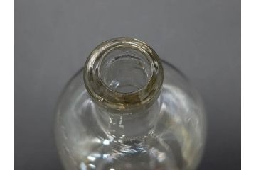 大正〜昭和初期　レトロな雰囲気を醸し出すボトル瓶5点セット(ガラスビン、ガラス瓶、硝子、薬瓶、花瓶、花入、花器)(R-076948)
