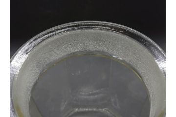昭和レトロ　お部屋のアクセントになる蓋付きガラス瓶5個セット(八角、キャニスター、ガラスビン、硝子、菓子瓶、フタ付き)(R-076950)