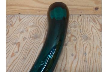 昭和レトロ　特大　ユニークなフォルムが目を惹くアクセントになるフラワーベース(スウィングベース、花瓶、花入れ、花器、オブジェ、ホームインテリア、ディスプレイ、ターコイズ)(R-076961)