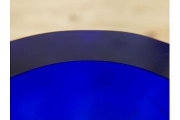 昭和レトロ　特大　ユニークなフォルムが目を惹くアクセントになるフラワーベース(スウィングベース、花瓶、花入れ、花器、オブジェ、ホームインテリア、ディスプレイ、ブルー)(R-076962)