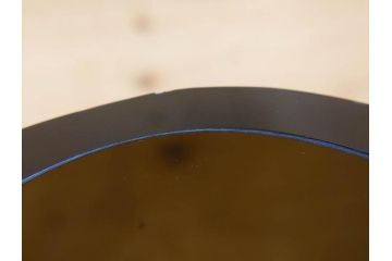 昭和レトロ　波打つような模様がお洒落なフラワーベース(花瓶、花入れ、花器、オブジェ、ホームインテリア、ディスプレイ、モスグリーン)(R-076985)