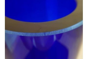 昭和レトロ　特大　鮮やかなブルーが目を惹くフラワーベース(花瓶、花入れ、花器、オブジェ、ホームインテリア、ディスプレイ、ブルー)(R-076986)