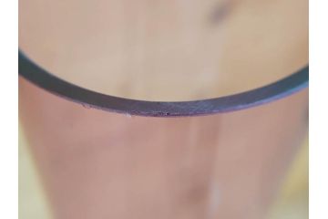 昭和レトロ　特大　グラデーションが美しいフラワーベース(花瓶、花入れ、花器、オブジェ、ホームインテリア、ディスプレイ、ブルー、ピンク、アートガラス)(R-076988)