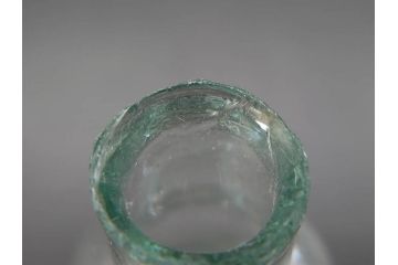 戦前　当時物　瓢箪型　気泡や絶妙なフォルムが味わいのあるニッキ水瓶5個セット(豆ガラス、ちびニッキ水、ガラス容器、駄菓子屋ビン、ペロペロ、レトロガラス、一輪挿し、ひょうたん)(R-076989)