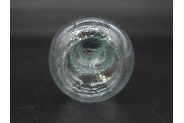 戦前　当時物　瓢箪型　気泡や絶妙なフォルムが味わいのあるニッキ水瓶5個セット(豆ガラス、ちびニッキ水、ガラス容器、駄菓子屋ビン、ペロペロ、レトロガラス、一輪挿し、ひょうたん)(R-076989)