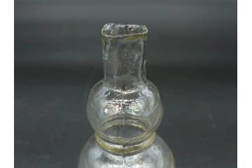 戦前　当時物　瓢箪型　気泡や絶妙なフォルムが味わいのあるニッキ水瓶5個セット(豆ガラス、ちびニッキ水、ガラス容器、駄菓子屋ビン、ペロペロ、レトロガラス、一輪挿し、ひょうたん)(R-076989)