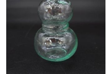 戦前　当時物　瓢箪型　気泡や絶妙なフォルムが味わいのあるニッキ水瓶5個セット(豆ガラス、ちびニッキ水、ガラス容器、駄菓子屋ビン、ペロペロ、レトロガラス、一輪挿し、ひょうたん)(R-076989)