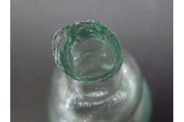 戦前　当時物　瓢箪型　気泡や絶妙なフォルムが味わいのあるニッキ水瓶5個セット(豆ガラス、ちびニッキ水、ガラス容器、駄菓子屋ビン、ペロペロ、レトロガラス、一輪挿し、ひょうたん)(R-076989)