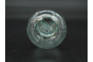 戦前　当時物　瓢箪型　気泡や絶妙なフォルムが味わいのあるニッキ水瓶5個セット(豆ガラス、ちびニッキ水、ガラス容器、駄菓子屋ビン、ペロペロ、レトロガラス、一輪挿し、ひょうたん)(R-076989)