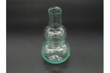 戦前　当時物　瓢箪型　気泡や絶妙なフォルムが味わいのあるニッキ水瓶5個セット(豆ガラス、ちびニッキ水、ガラス容器、駄菓子屋ビン、ペロペロ、レトロガラス、一輪挿し、ひょうたん)(R-076989)