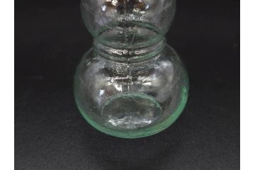 戦前　当時物　瓢箪型　気泡や絶妙なフォルムが味わいのあるニッキ水瓶5個セット(豆ガラス、ちびニッキ水、ガラス容器、駄菓子屋ビン、ペロペロ、レトロガラス、一輪挿し、ひょうたん)(R-076989)