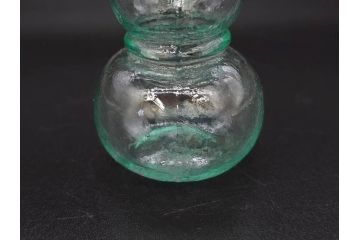 戦前　当時物　瓢箪型　気泡や絶妙なフォルムが味わいのあるニッキ水瓶5個セット(豆ガラス、ちびニッキ水、ガラス容器、駄菓子屋ビン、ペロペロ、レトロガラス、一輪挿し、ひょうたん)(R-076990)