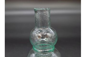 戦前　当時物　瓢箪型　気泡や絶妙なフォルムが味わいのあるニッキ水瓶5個セット(豆ガラス、ちびニッキ水、ガラス容器、駄菓子屋ビン、ペロペロ、レトロガラス、一輪挿し、ひょうたん)(R-076990)
