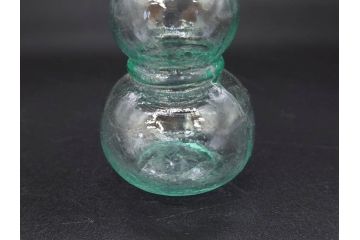 戦前　当時物　瓢箪型　気泡や絶妙なフォルムが味わいのあるニッキ水瓶5個セット(豆ガラス、ちびニッキ水、ガラス容器、駄菓子屋ビン、ペロペロ、レトロガラス、一輪挿し、ひょうたん)(R-076990)