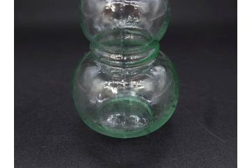 戦前　当時物　瓢箪型　気泡や絶妙なフォルムが味わいのあるニッキ水瓶5個セット(豆ガラス、ちびニッキ水、ガラス容器、駄菓子屋ビン、ペロペロ、レトロガラス、一輪挿し、ひょうたん)(R-076990)