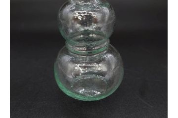 戦前　当時物　瓢箪型　気泡や絶妙なフォルムが味わいのあるニッキ水瓶5個セット(豆ガラス、ちびニッキ水、ガラス容器、駄菓子屋ビン、ペロペロ、レトロガラス、一輪挿し、ひょうたん)(R-076990)