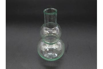戦前　当時物　瓢箪型　気泡や絶妙なフォルムが味わいのあるニッキ水瓶5個セット(豆ガラス、ちびニッキ水、ガラス容器、駄菓子屋ビン、ペロペロ、レトロガラス、一輪挿し、ひょうたん)(R-076990)