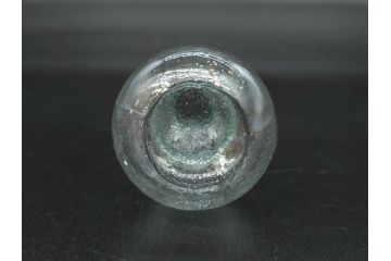 戦前　当時物　瓢箪型　気泡や絶妙なフォルムが味わいのあるニッキ水瓶5個セット(豆ガラス、ちびニッキ水、ガラス容器、駄菓子屋ビン、ペロペロ、レトロガラス、一輪挿し、ひょうたん)(R-076990)