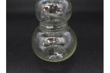 戦前　当時物　瓢箪型　気泡や絶妙なフォルムが味わいのあるニッキ水瓶5個セット(豆ガラス、ちびニッキ水、ガラス容器、駄菓子屋ビン、ペロペロ、レトロガラス、一輪挿し、ひょうたん)(R-076991)