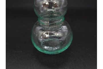 戦前　当時物　瓢箪型　気泡や絶妙なフォルムが味わいのあるニッキ水瓶5個セット(豆ガラス、ちびニッキ水、ガラス容器、駄菓子屋ビン、ペロペロ、レトロガラス、一輪挿し、ひょうたん)(R-076991)