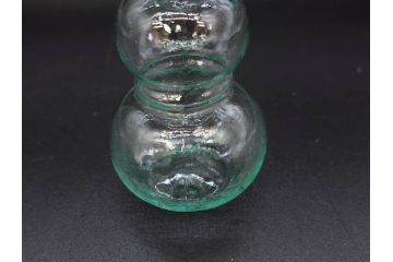 戦前　当時物　瓢箪型　気泡や絶妙なフォルムが味わいのあるニッキ水瓶5個セット(豆ガラス、ちびニッキ水、ガラス容器、駄菓子屋ビン、ペロペロ、レトロガラス、一輪挿し、ひょうたん)(R-076991)