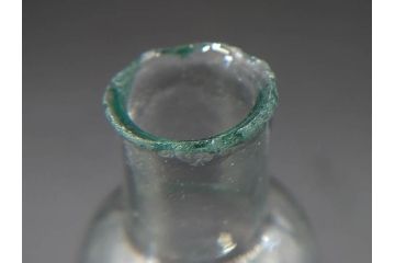戦前　当時物　瓢箪型　気泡や絶妙なフォルムが味わいのあるニッキ水瓶5個セット(豆ガラス、ちびニッキ水、ガラス容器、駄菓子屋ビン、ペロペロ、レトロガラス、一輪挿し、ひょうたん)(R-076991)