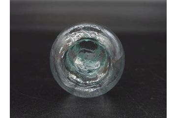 戦前　当時物　瓢箪型　気泡や絶妙なフォルムが味わいのあるニッキ水瓶5個セット(豆ガラス、ちびニッキ水、ガラス容器、駄菓子屋ビン、ペロペロ、レトロガラス、一輪挿し、ひょうたん)(R-076991)