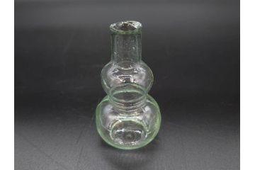 戦前　当時物　瓢箪型　気泡や絶妙なフォルムが味わいのあるニッキ水瓶5個セット(豆ガラス、ちびニッキ水、ガラス容器、駄菓子屋ビン、ペロペロ、レトロガラス、一輪挿し、ひょうたん)(R-076992)