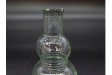 戦前　当時物　瓢箪型　気泡や絶妙なフォルムが味わいのあるニッキ水瓶5個セット(豆ガラス、ちびニッキ水、ガラス容器、駄菓子屋ビン、ペロペロ、レトロガラス、一輪挿し、ひょうたん)(R-076992)