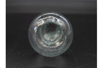 戦前　当時物　瓢箪型　気泡や絶妙なフォルムが味わいのあるニッキ水瓶5個セット(豆ガラス、ちびニッキ水、ガラス容器、駄菓子屋ビン、ペロペロ、レトロガラス、一輪挿し、ひょうたん)(R-076992)