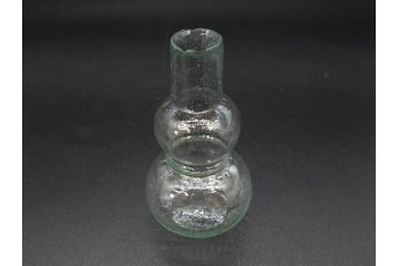 戦前　当時物　瓢箪型　気泡や絶妙なフォルムが味わいのあるニッキ水瓶5個セット(豆ガラス、ちびニッキ水、ガラス容器、駄菓子屋ビン、ペロペロ、レトロガラス、一輪挿し、ひょうたん)(R-076992)