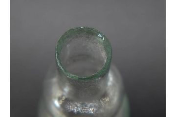 戦前　当時物　瓢箪型　気泡や絶妙なフォルムが味わいのあるニッキ水瓶5個セット(豆ガラス、ちびニッキ水、ガラス容器、駄菓子屋ビン、ペロペロ、レトロガラス、一輪挿し、ひょうたん)(R-076992)