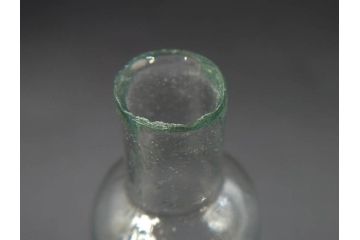 戦前　当時物　瓢箪型　気泡や絶妙なフォルムが味わいのあるニッキ水瓶5個セット(豆ガラス、ちびニッキ水、ガラス容器、駄菓子屋ビン、ペロペロ、レトロガラス、一輪挿し、ひょうたん)(R-076992)