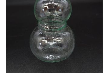 戦前　当時物　瓢箪型　気泡や絶妙なフォルムが味わいのあるニッキ水瓶5個セット(豆ガラス、ちびニッキ水、ガラス容器、駄菓子屋ビン、ペロペロ、レトロガラス、一輪挿し、ひょうたん)(R-076992)