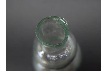 戦前　当時物　瓢箪型　気泡や絶妙なフォルムが味わいのあるニッキ水瓶5個セット(豆ガラス、ちびニッキ水、ガラス容器、駄菓子屋ビン、ペロペロ、レトロガラス、一輪挿し、ひょうたん)(R-076992)