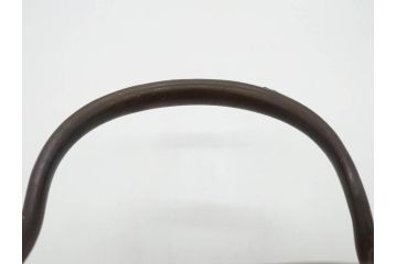 時代物　亀文堂　獣口　家屋風景図　長い歴史を刻んだ趣ある鉄瓶(湯沸、湯瓶、茶道具、茶器)(R-076993)