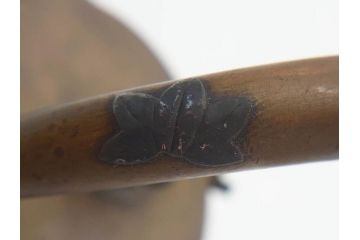時代物　亀文堂　日本亀文　波千鳥　松竹梅　楼閣山水図　銀象嵌　使い込まれた風合いが歴史を感じる鉄瓶(湯沸、湯瓶、茶道具、茶器)(R-076994)