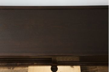 中古　美品　国産民芸家具　タモ材　上質な和の空間づくりにおすすめの水屋箪笥ローボード(テレビボード、テレビ台、リビングボード、サイドボード、収納棚、戸棚)(R-077017)