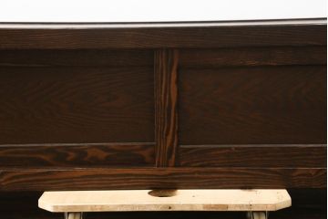中古　美品　国産民芸家具　タモ材　上質な和の空間づくりにおすすめの水屋箪笥ローボード(テレビボード、テレビ台、リビングボード、サイドボード、収納棚、戸棚)(R-077017)