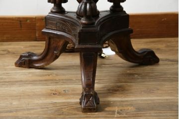 イギリスアンティーク　Lloyd's Antiques(ロイズ・アンティークス)取り扱い　マホガニー材　シックな色合いで落ち着いた空間づくりにおすすめのフロアスタンド(フロアランプ、スタンドライト、スタンド照明、英国)(R-077020)