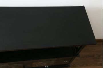 中古　美品　輪島塗り　東海道五十三次　和の趣溢れる風景画が目を惹く飾り棚(茶棚、収納棚、戸棚、サイドボード)(R-077024)