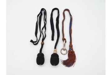 当時物　旧日本軍　刀緒3本セット(尉官、陸軍、軍刀、軍装品、剣緒、刀装具、飾緒、個人装備、箱付き)(R-077056)