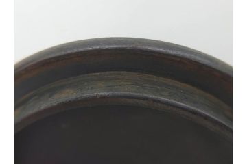 時代物　釜師　高木治良兵衛　銀摘み　ころんとしたフォルムがあたたかみを感じる姥口平丸鉄瓶(湯沸、湯瓶、茶道具、茶器、共箱付き、木治良兵衛)(R-077057)