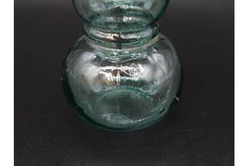 戦前　当時物　瓢箪型　気泡や絶妙なフォルムが味わいのあるニッキ水瓶5個セット(豆ガラス、ちびニッキ水、ガラス容器、駄菓子屋ビン、ペロペロ、レトロガラス、一輪挿し、ひょうたん)(R-077058)
