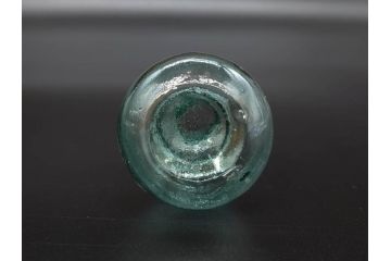 戦前　当時物　瓢箪型　気泡や絶妙なフォルムが味わいのあるニッキ水瓶5個セット(豆ガラス、ちびニッキ水、ガラス容器、駄菓子屋ビン、ペロペロ、レトロガラス、一輪挿し、ひょうたん)(R-077058)