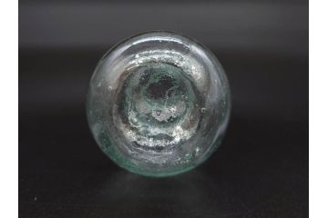 戦前　当時物　瓢箪型　気泡や絶妙なフォルムが味わいのあるニッキ水瓶5個セット(豆ガラス、ちびニッキ水、ガラス容器、駄菓子屋ビン、ペロペロ、レトロガラス、一輪挿し、ひょうたん)(R-077058)