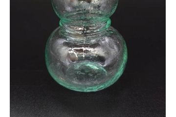 戦前　当時物　瓢箪型　気泡や絶妙なフォルムが味わいのあるニッキ水瓶5個セット(豆ガラス、ちびニッキ水、ガラス容器、駄菓子屋ビン、ペロペロ、レトロガラス、一輪挿し、ひょうたん)(R-077058)