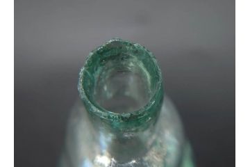 戦前　当時物　瓢箪型　気泡や絶妙なフォルムが味わいのあるニッキ水瓶5個セット(豆ガラス、ちびニッキ水、ガラス容器、駄菓子屋ビン、ペロペロ、レトロガラス、一輪挿し、ひょうたん)(R-077058)